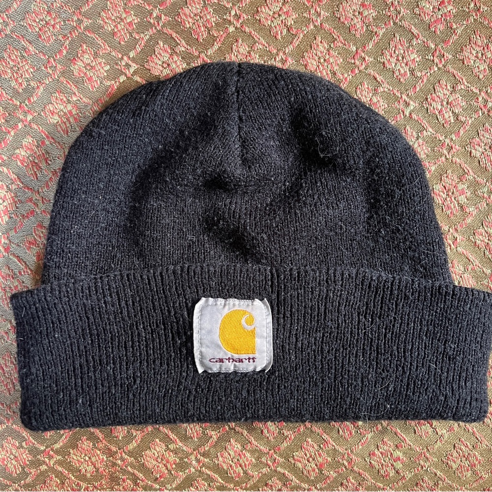 Carhartt Dark Knit Beanie with Logo Patch